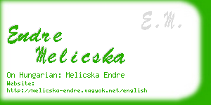 endre melicska business card